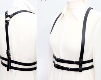 Leather body harness made with LOVE by GoldenDustHarness on Etsy