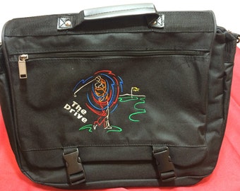 Expandable Messenger Bag Embroidered