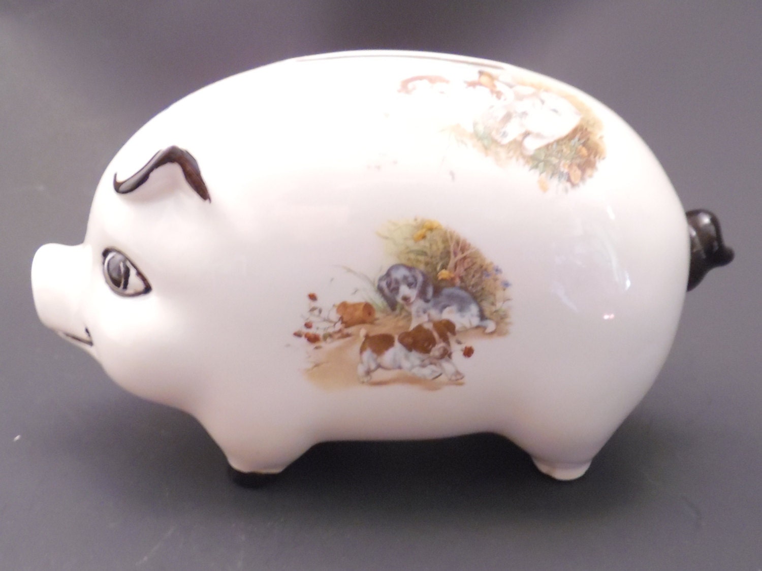 Hand Painted Pig Piggy Bank With Animal Murals – Haute Juice