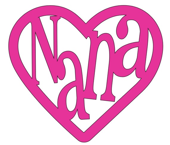 Download Nana Heart Vinyl Decal