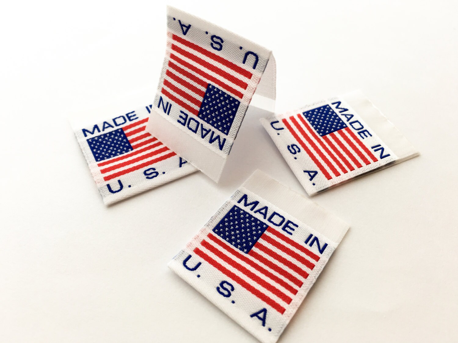 Made in USA Folded Woven Labels Sewing Label Sew On Label Sew