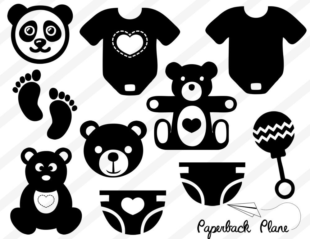 Download Baby baby shower bear SVG PNG Cut Files for use with