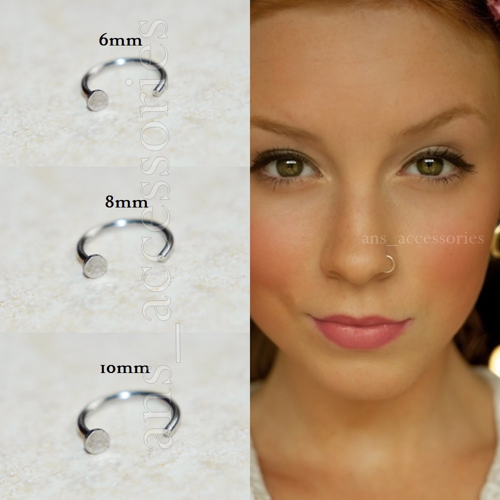 Nose Ring Small Nose Hoop Diameter 6mm8mm10mm by ansaccessories
