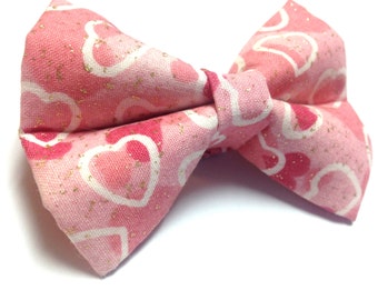 Pink Dog Bow tie/pink dog bow tie/Bow tie for dogs/heart Dog Bow Tie /pet accessory/Dog accessories/red bow tie/dog heart bow tie