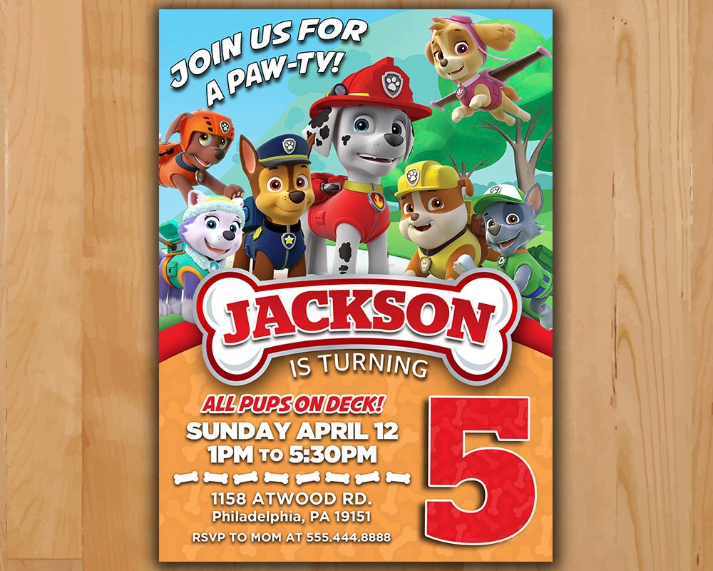 paw patrol marshall birthday invitations paw patrol marshall birthday invitations