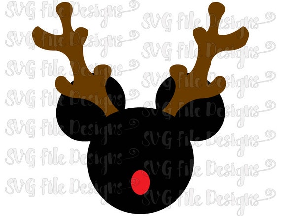 title select form with Mouse Christmas Reindeer Ears Layered Antlers Disney Mickey