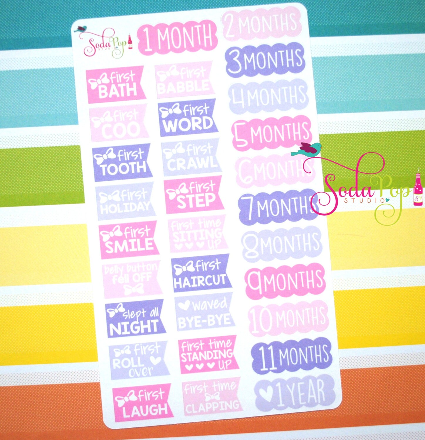 Baby Milestone &amp; Month Tracker-Girl
