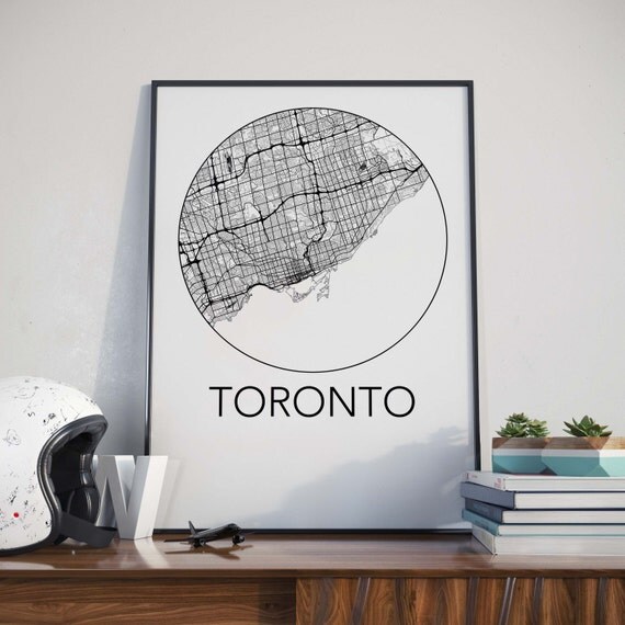 Toronto, Ontario Minimalist City Map Print