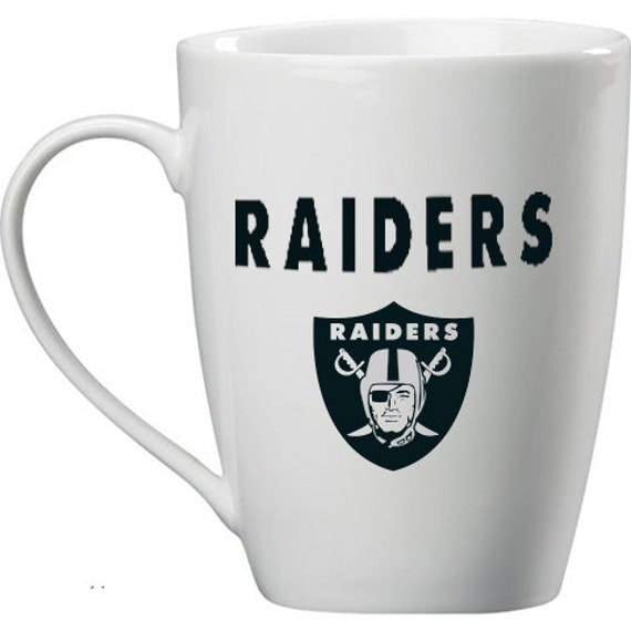 Oakland Raiders Hanna Coffee Mug-Gift for by BottomsUpGlass