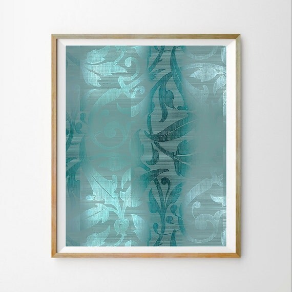 Teal wall decor Turquoise art decor Teal art decor Aqua wall