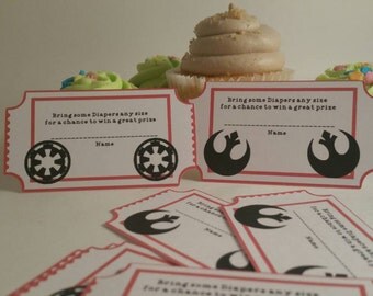 star wars baby shower games, star wars party games, diaper raffle ticket, diaper party game, baby shower game, party games, diaper tickets,