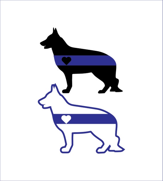 Thin blue line k9 decal Police Law enforcement vinyl decal