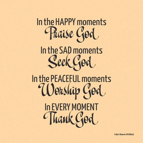 In the HAPPY moments Praise God 1 vinyl wall by QualitySigns