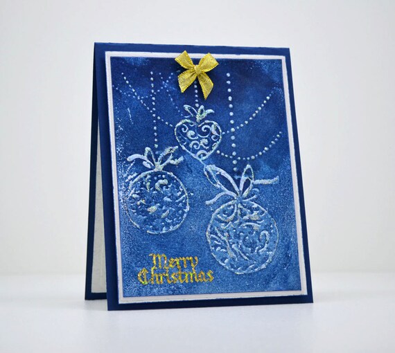 Items similar to Embossed Christmas Card, Holiday Card, Christmas