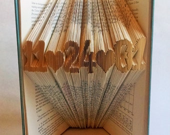 Personalized Wedding Gift - Wedding Date - Unique Gift - Folded Book Sculpture