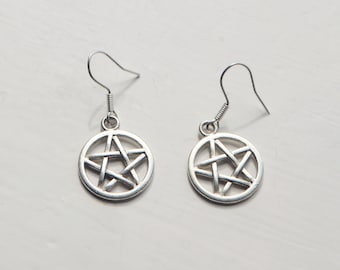 pentagram earrings
