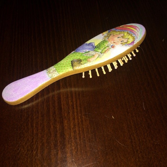 Items similar to handmade hair brush, girl hair accesories, toddler