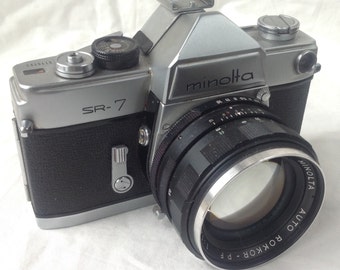 Items similar to Minolta 110 SLR Zoom Film Camera with Auto 25 Flash