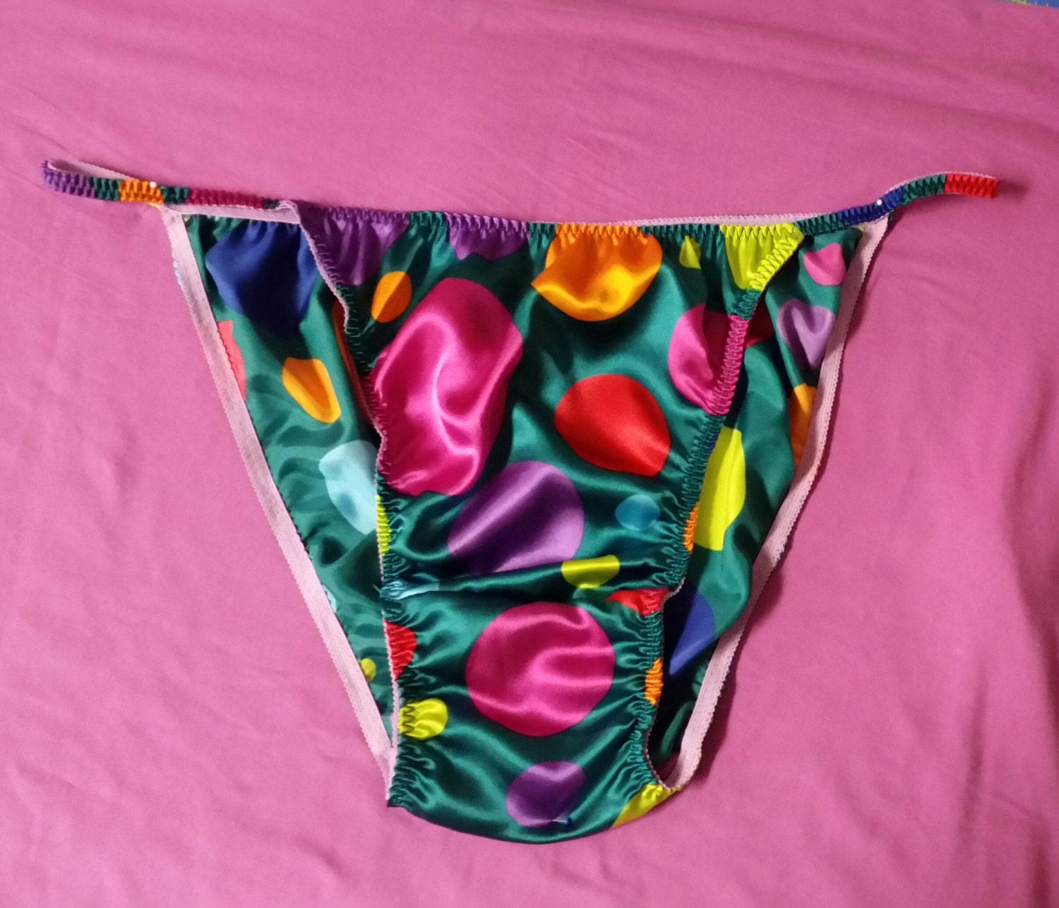 Satin String Bikini by SexySilkWear on Etsy