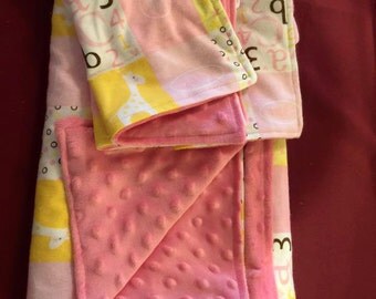 Minky Blankets and Burp Clothes- Lil Cutie