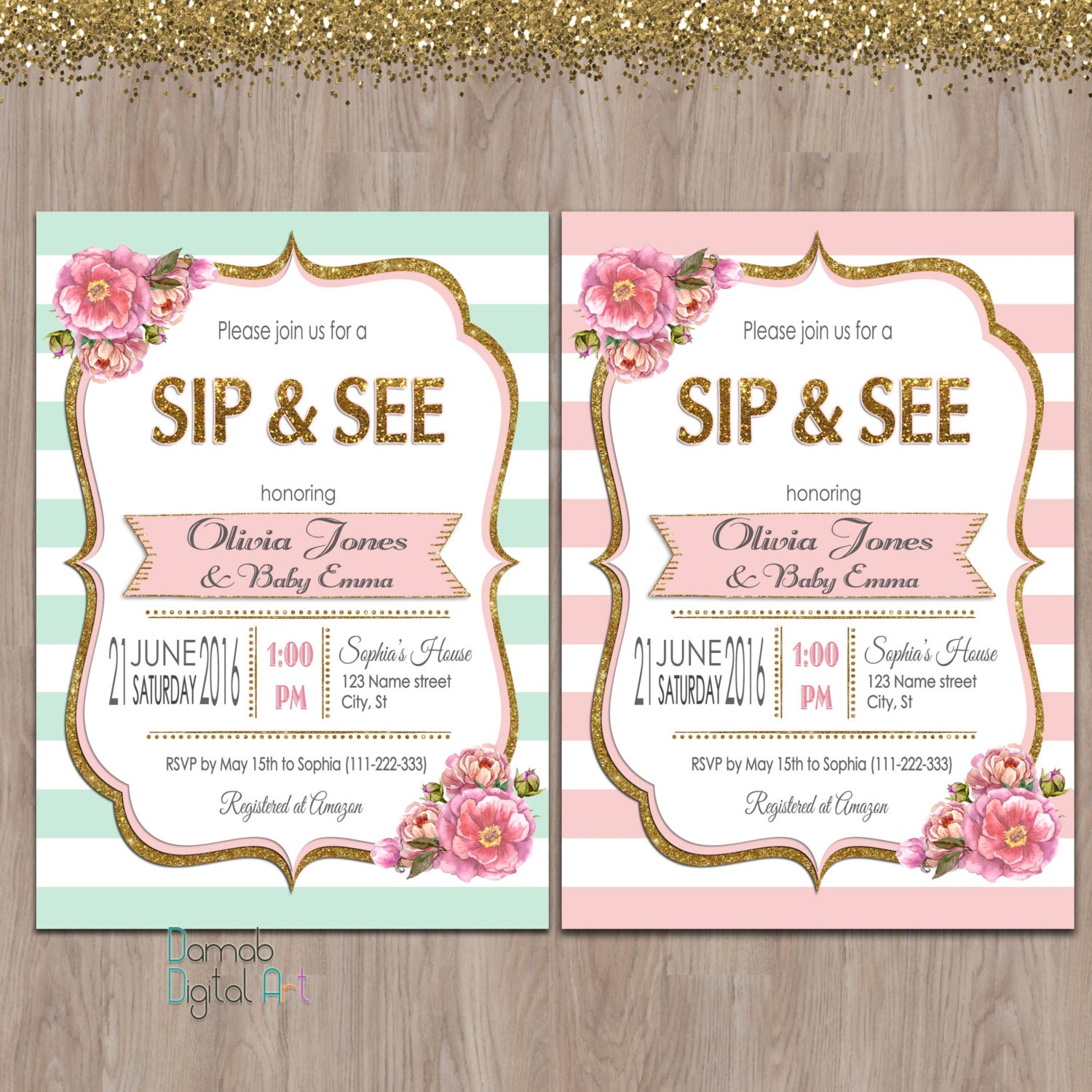 Sip And See Invitations 4