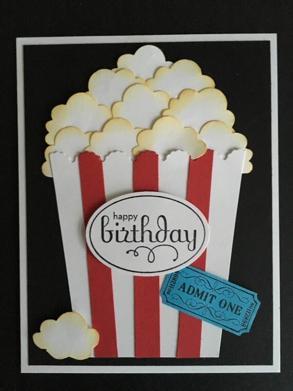 Popcorn Birthday Card