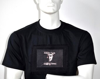 Johnny Cash Shirt, Custom Music T-Shirts, Alternative Rock Tees, Man in Black T Shirt