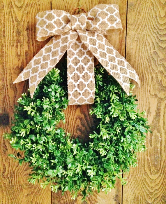 Artificial Boxwood Wreath Spring Boxwood Wreath Wedding