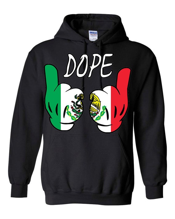 Dope Mickey hands MEXICAN flag hoodie