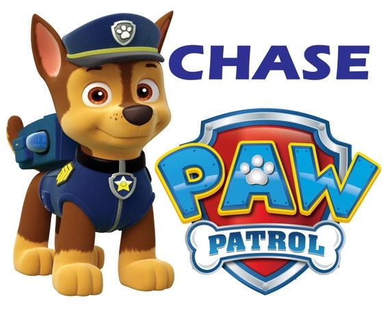 PAW PATROL Chase Iron On Transfer.