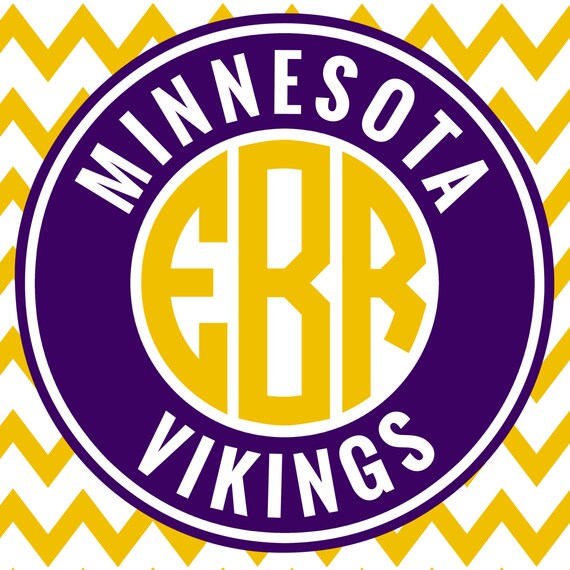 Download Minnesota Vikings Monogram Frame Cutting Files in Svg Eps