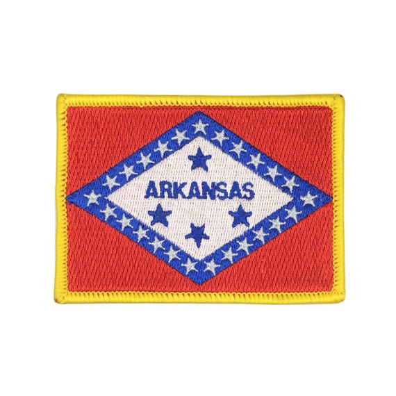 State of Arkansas Flag Patch US Embroidered Patch Gold Border