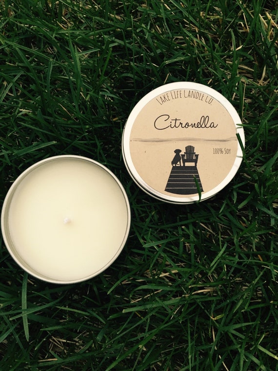 Citronella Travel Tin Candle Lake Life Candle Co. Made in WI