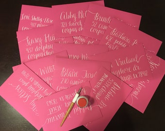 Hand-Lettered Address Envelopes- Wedding Envelopes, Calligraphy Envelopes, Save the Date Envelopes, Envelope Addressing