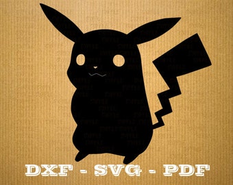 Pokemon SVG pikachu vector files for cricut, Pokemon go cutting files, clipart pokemon, DXF files Pikachu, silhouette pokemon, svg pikachu