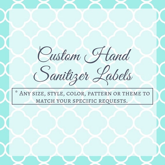 Personalized Hand Sanitizer Label Custom Hand by ...