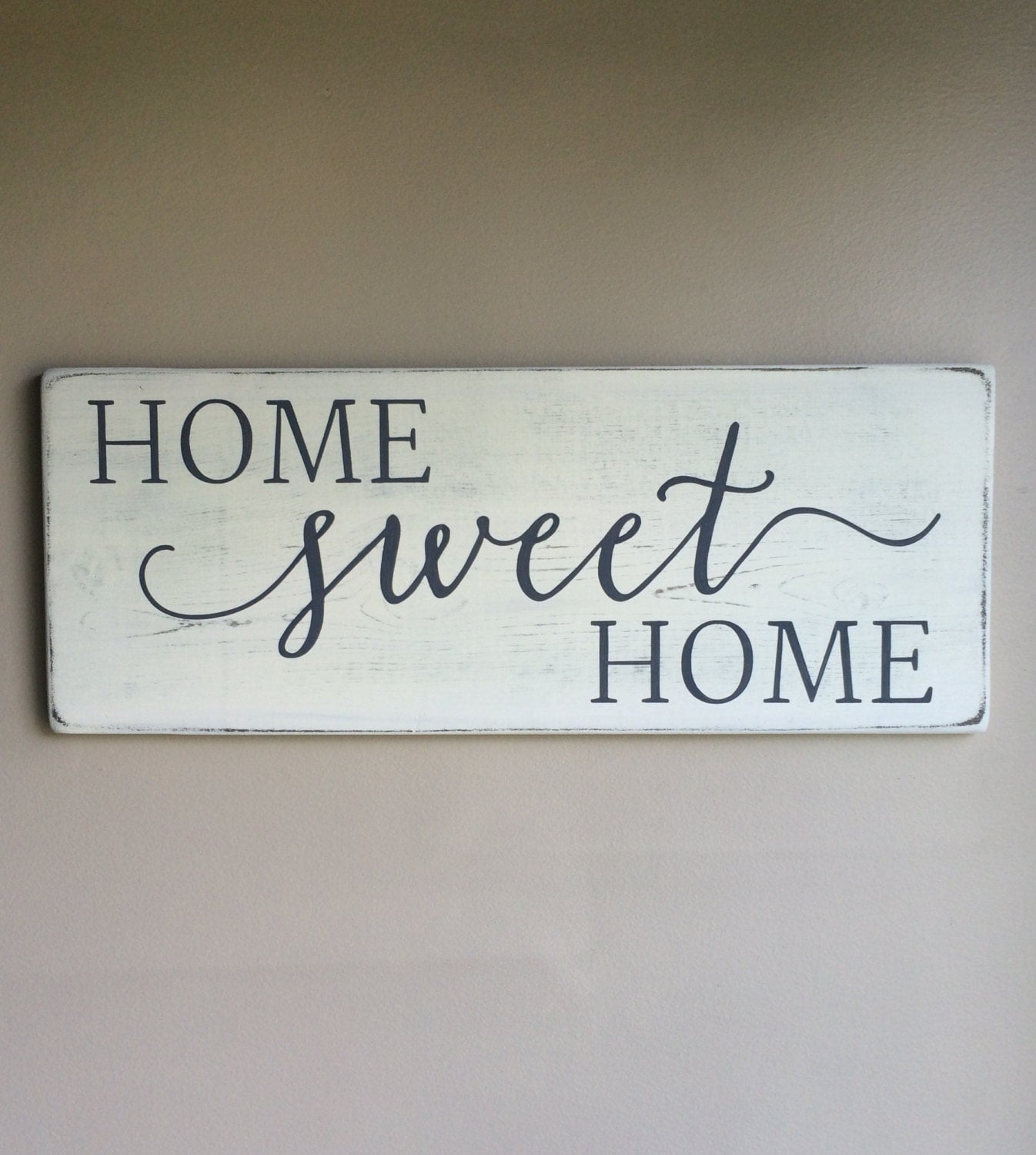 Home sweet home rustic wood sign painted wood by CherieKaySigns