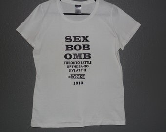 Sex Bob Omb Concert Tshirt. Scott Pilgrim inspired.