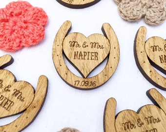 Wedding Favors - Horseshoe Favors - Horseshoe Decor - Wooden horseshoes - Rustic Wedding Favors - Wedding Table Decorations, 32TD