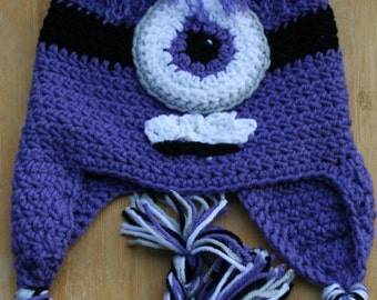crochet purple minion hat crochet purple minion hat