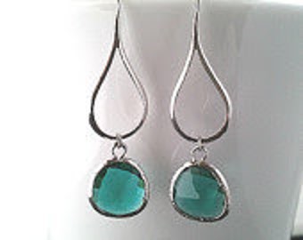Pure topaz bezel set gemstone earring