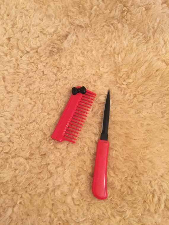 Mickey Mouse inspired comb knife // hair comb // by IridescentOpal