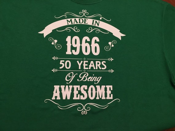 50 years of awesome t shirt