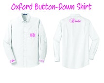 monogrammed oxford shirt