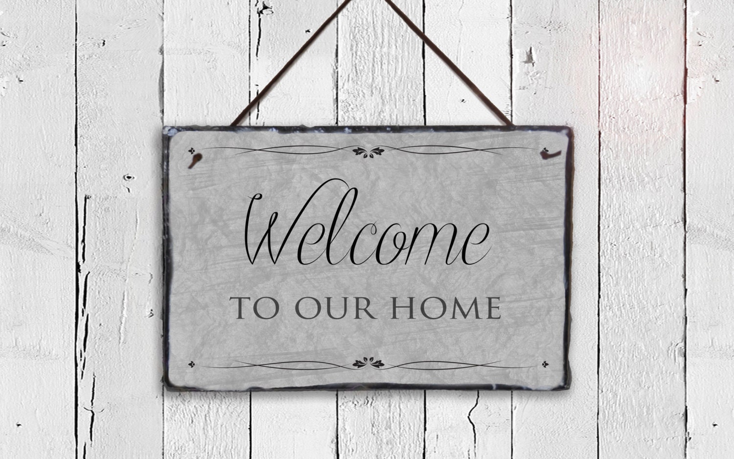 Download Welcome to our home Sign Slate Welcome Sign by ...