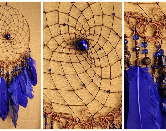 Dreamcatcher New Blue Dream сatcher gift idea blue dreamcatchers boho dreamcatcher wall handmade gift blue decor Christmas New Year gift