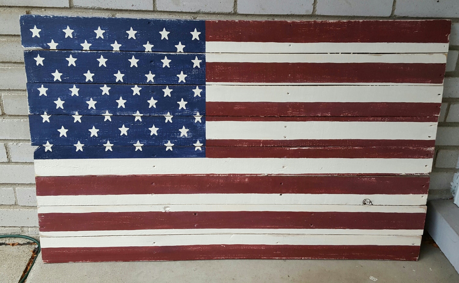 Rustic American Flag Pallet Painting