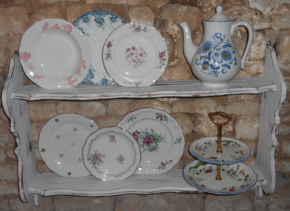 shabby chic two tier plate rack with by rusticfrenchtreasure shabby chic two tier plate rack with by rusticfrenchtreasure