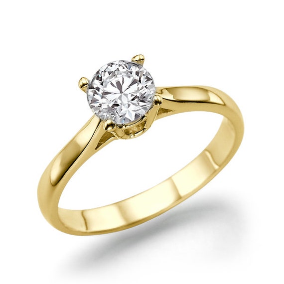 Solitaire 0.5 CT Diamond Ring Certified Natural by GuyOnDiamonds