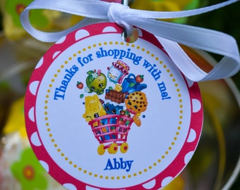 Shopkins Favor Tags Shopkins Thank You Tags Shopkins Gift Tags Shopkins Birthday Favors Shopkins Birthday Decorations Shopkins Decor